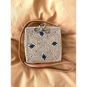 Urban Outfitters Harper Straw Square Crossbody Bag